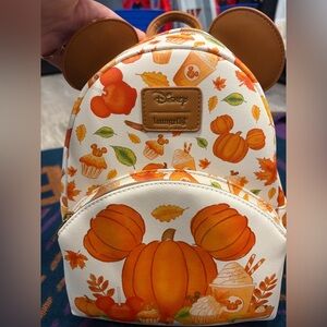 Loungefly Disney Pumpkin and Leaves Backpack